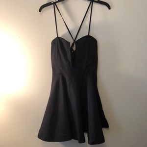Fun black cross back dress!